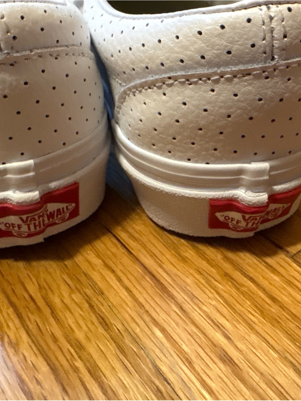 Vans White Perforated Slip-On Sneakers - Picture 4 of 4